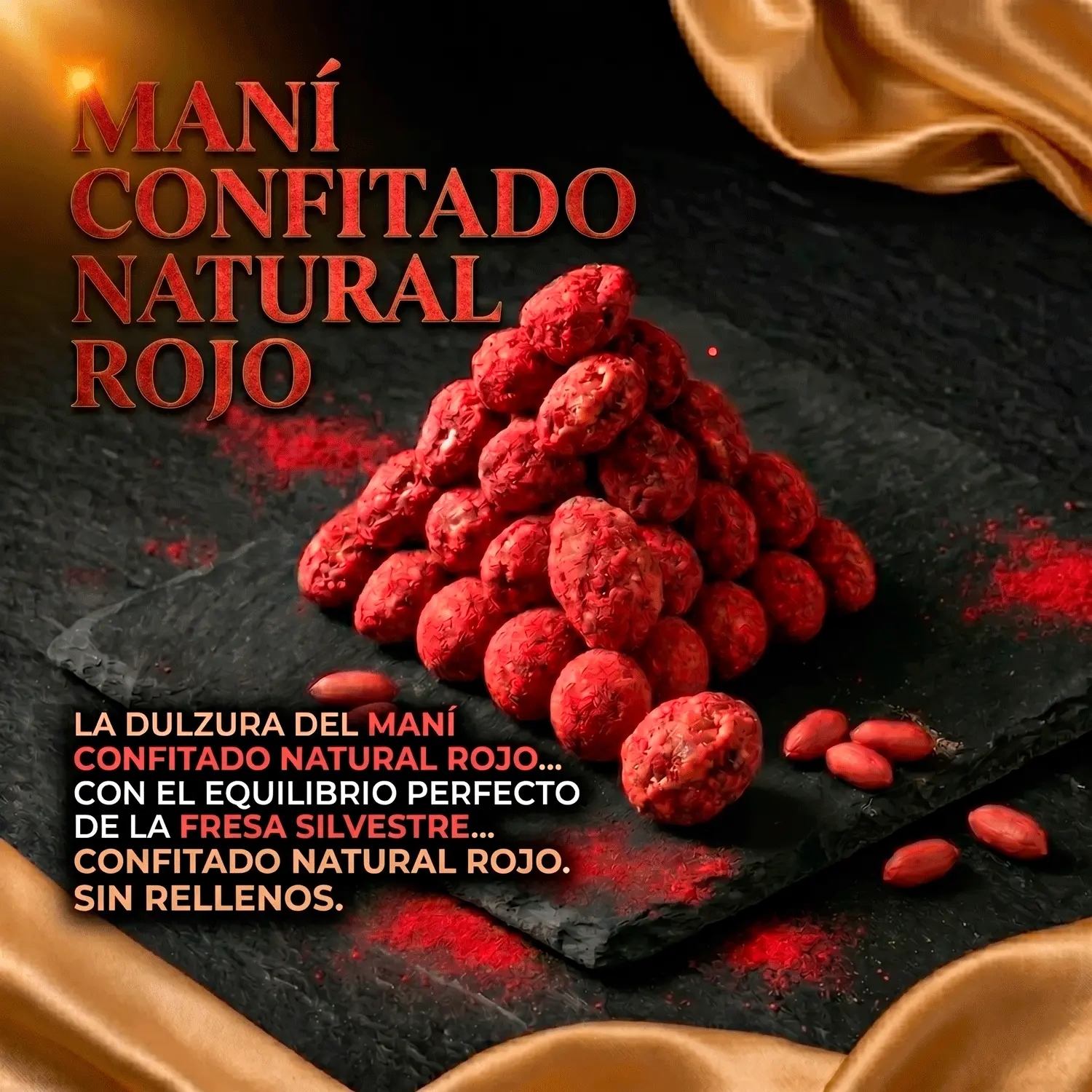 mani-rojo Maní confitado natural rojo - Imagen 1