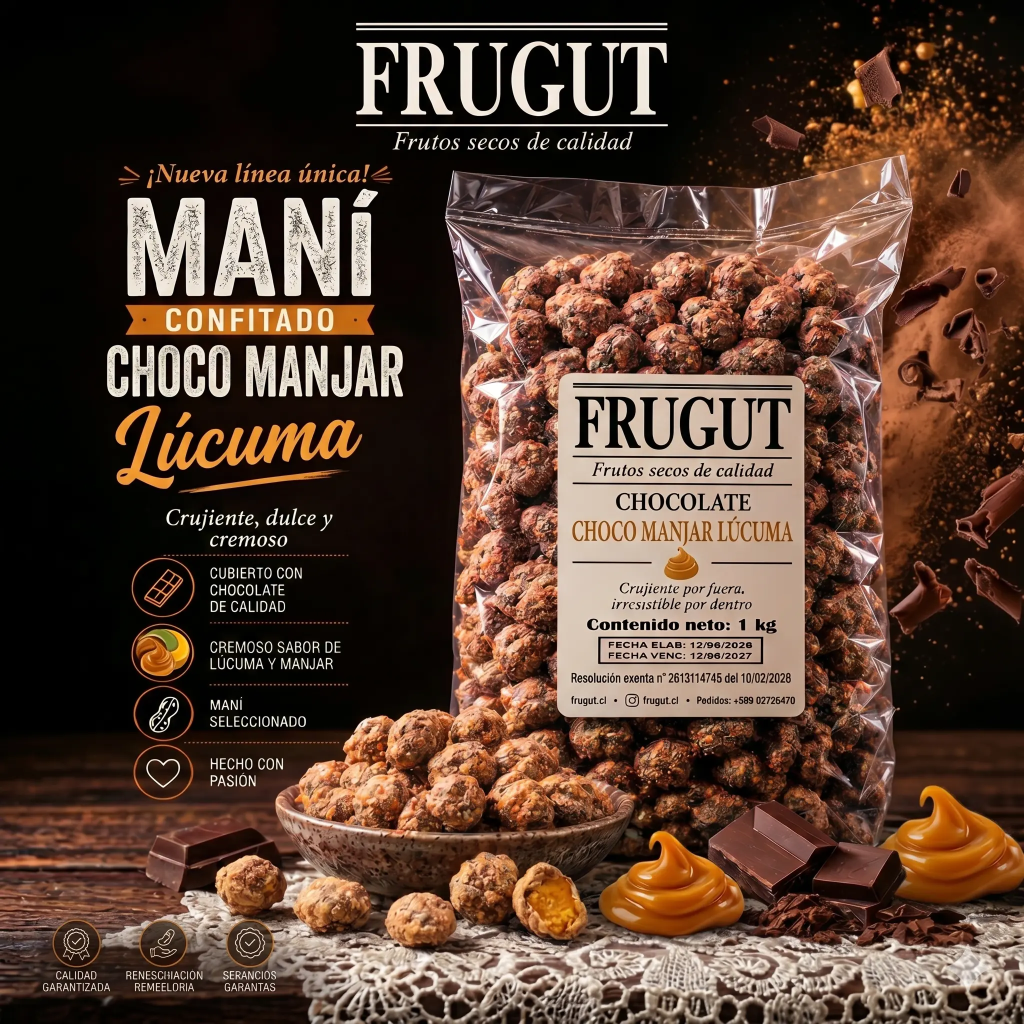 mani-choco-lucuma-manjar Maní confitado choco manjar lucuma - Imagen 1